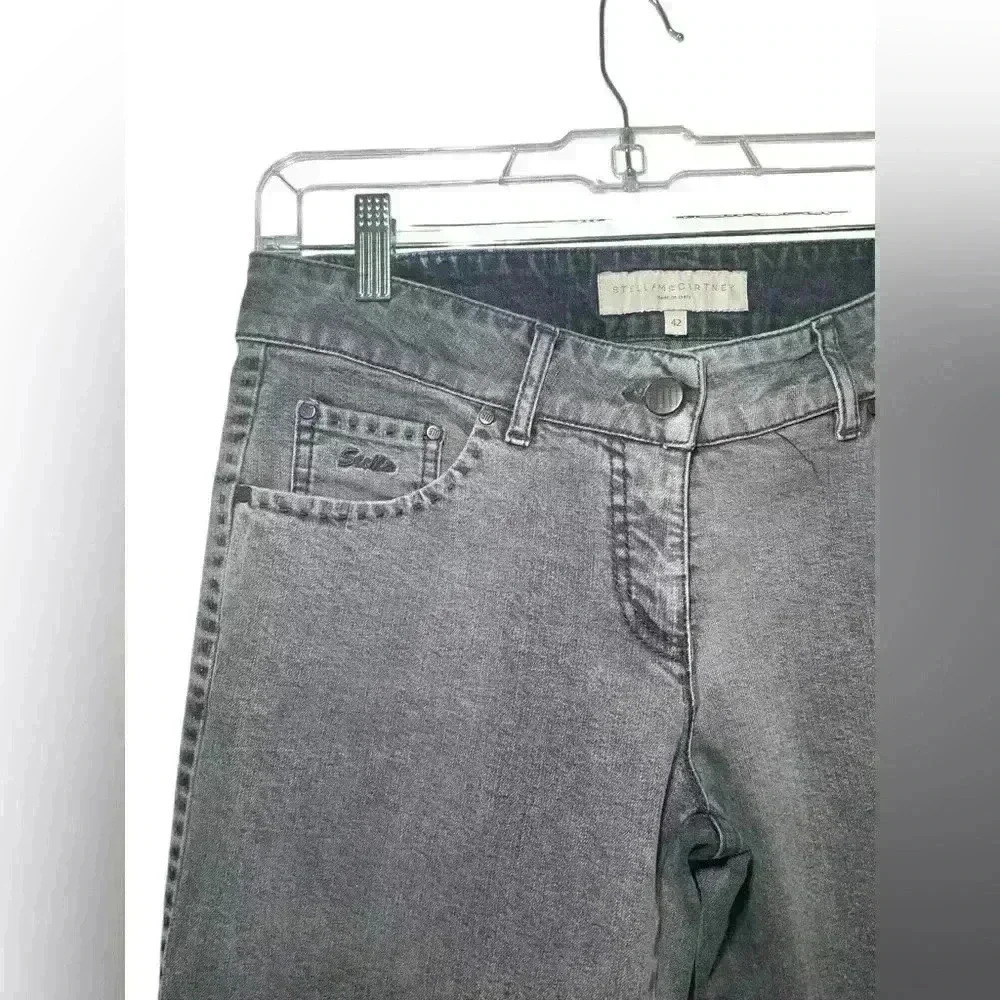 Stella McCartney Vintage Gray Butterfly Pocket Jeans Size 42 EU / US 6 - Picture 6 of 6